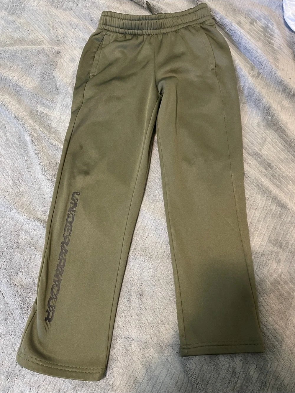 Under Armour Olive Green Men’s Joggers with Side Logo